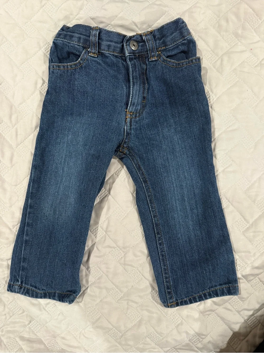 Calvin Klein Toddler Girls Jeans 18 Months Blue Denim Elastic Waist